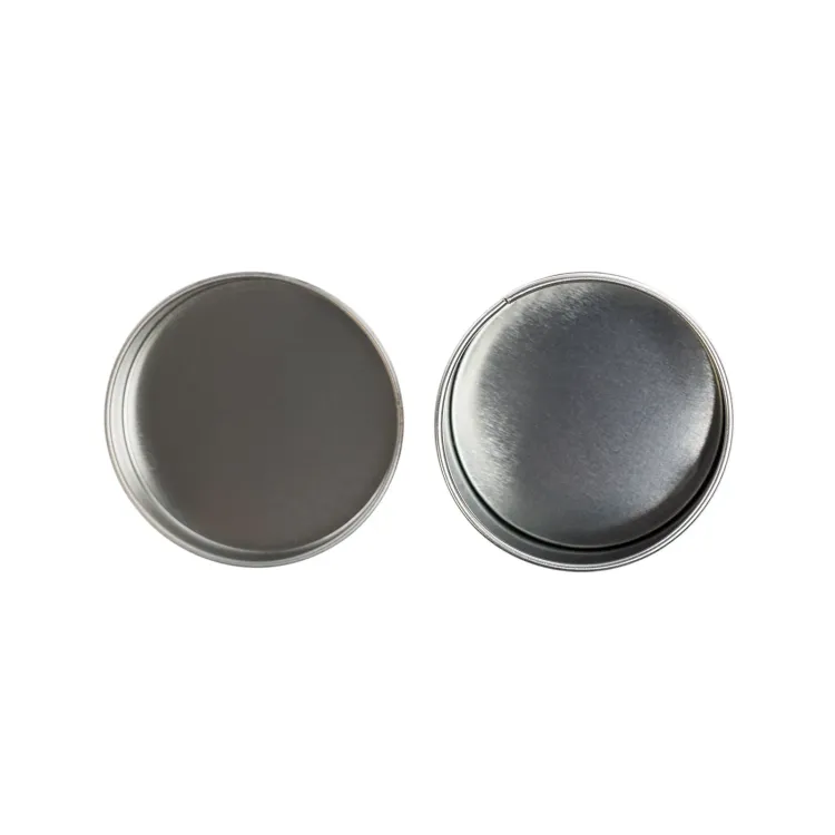 Silver Round Tin - Open