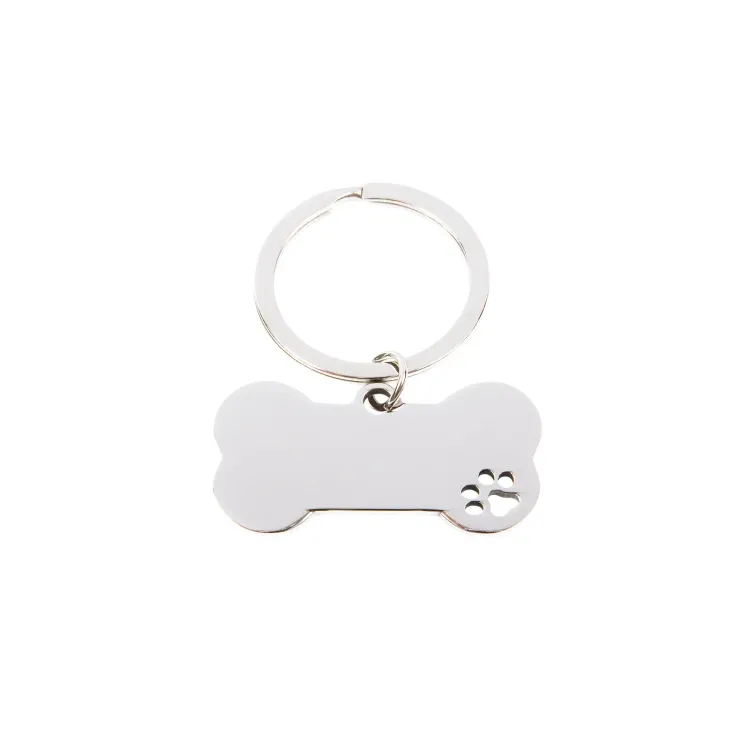 Dog Bone Keytag - Silver