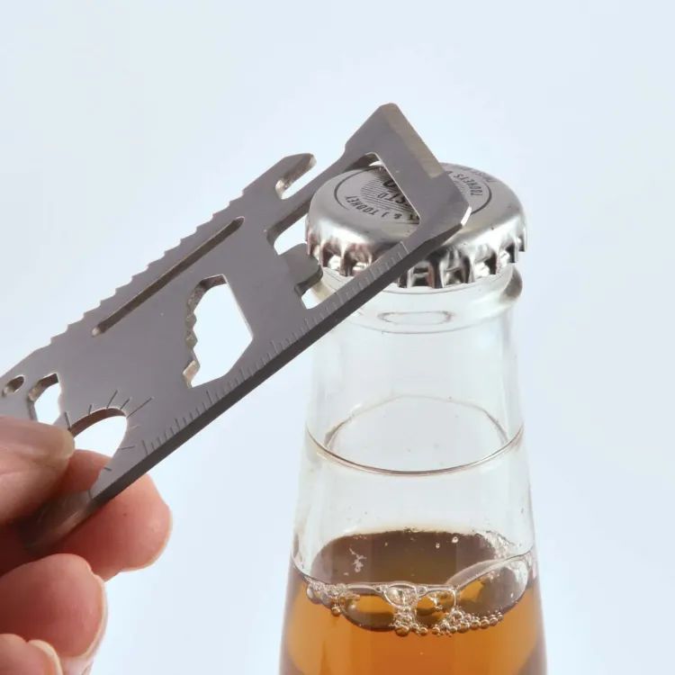 Bionic Multi Tool in Pouch - Opening Beer Bottle