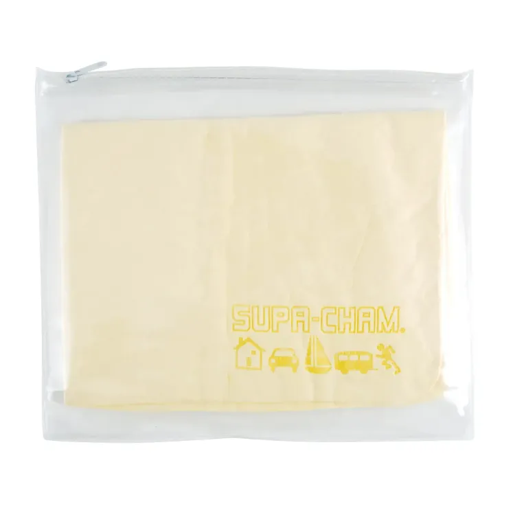 Supa Cham Chamois in Pouch - Clear/Yellow
