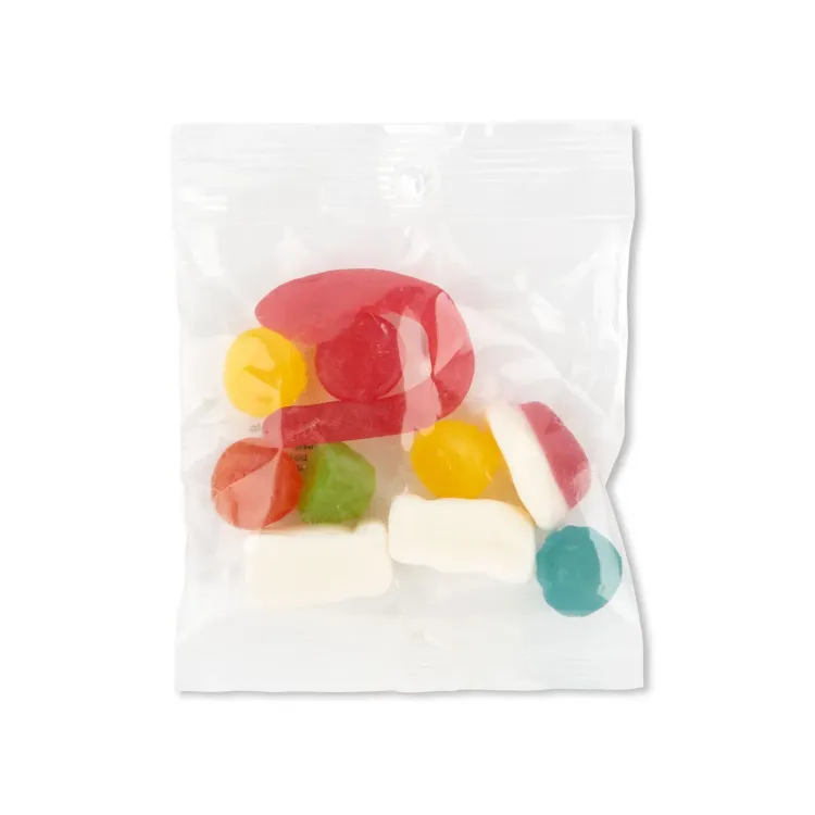 Assorted Jelly Party Mix in 50 Gram Cello Bag - Clear/Assorted