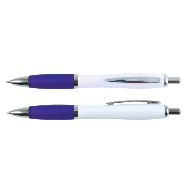 Viva Pen - White Barrel - White/Dark Blue