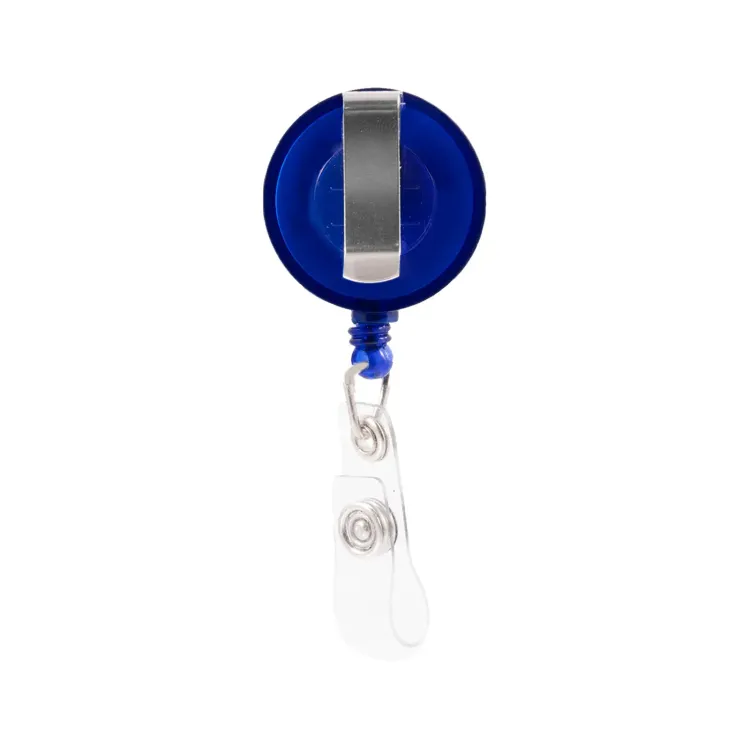 Corfu Retractable Name Badge Holder - Back Pocket clip Blue