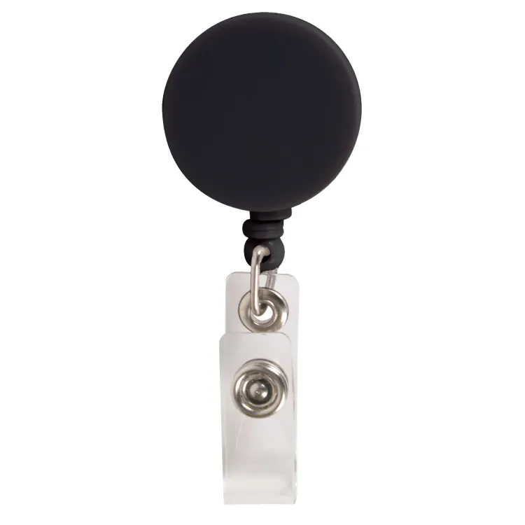 Corfu Retractable Name Badge Holder - Black