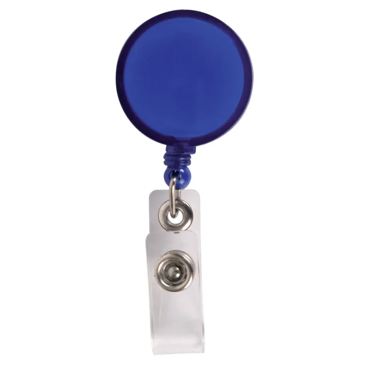 Corfu Retractable Name Badge Holder - Blue