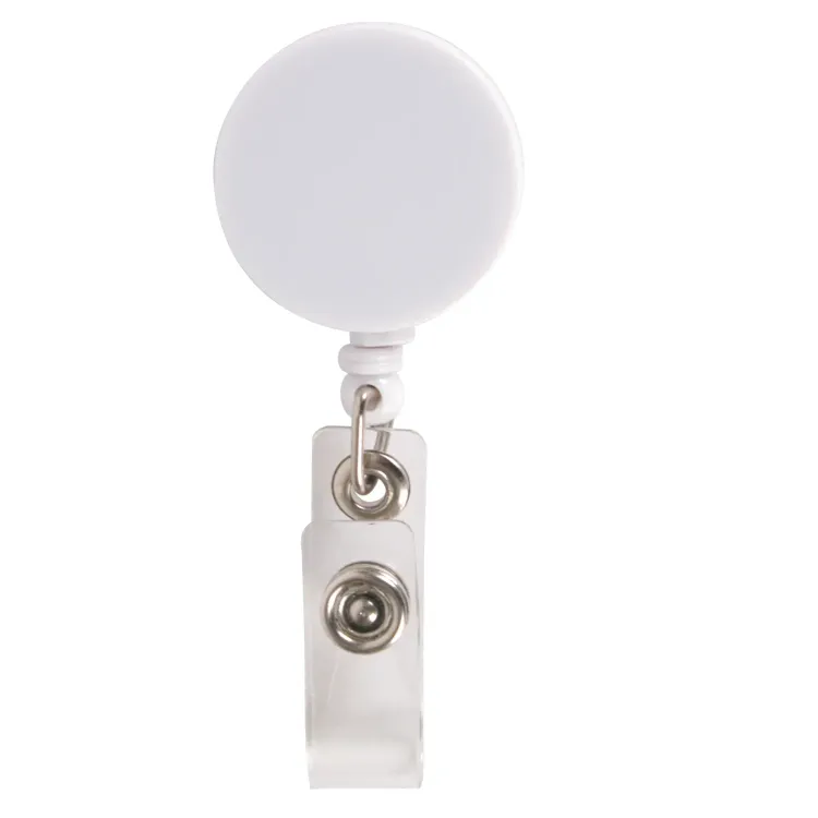 Corfu Retractable Name Badge Holder - White
