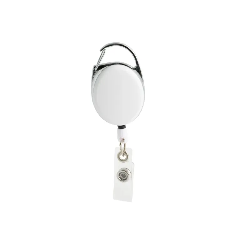 Premium Retractable ID Badge Holder - White