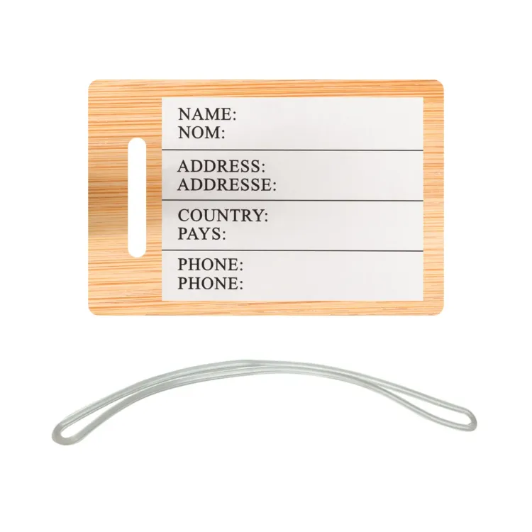 Transit Bamboo Luggage Tag - Back