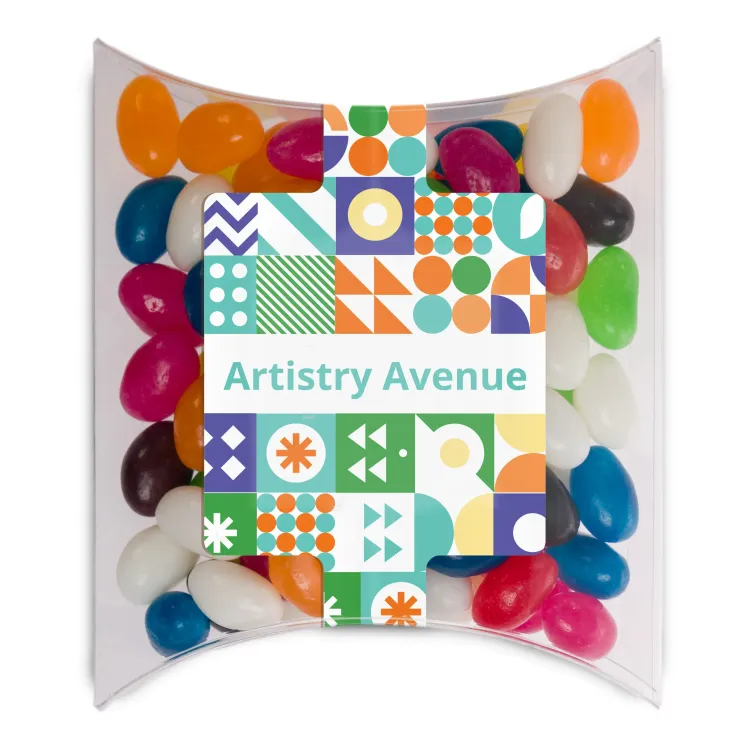 Assorted Colour Mini Jelly Beans in Pillow Pack - Deluxe Label