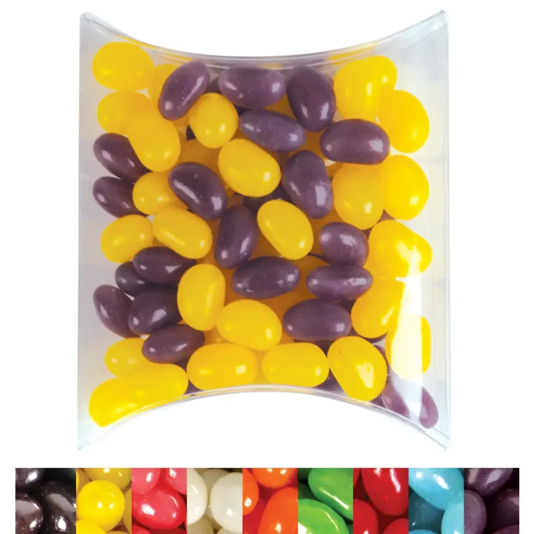 Corporate Colour Mini Jelly Beans in Pillow Pack - Clear/Corporate Colour
