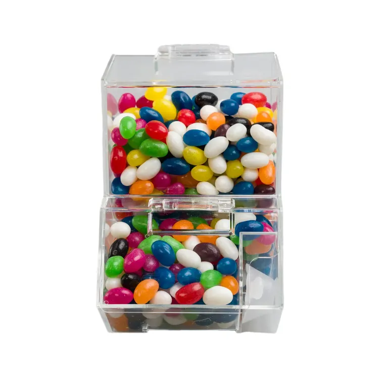 Assorted Colour Mini Jelly Beans in Dispenser - Front