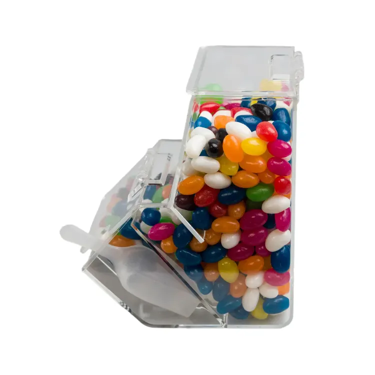 Assorted Colour Mini Jelly Beans in Dispenser - Side