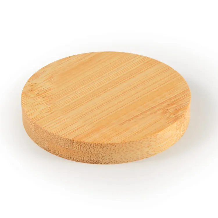 Discus Bamboo Bottle Opener Coaster  - Angle Front Blank
