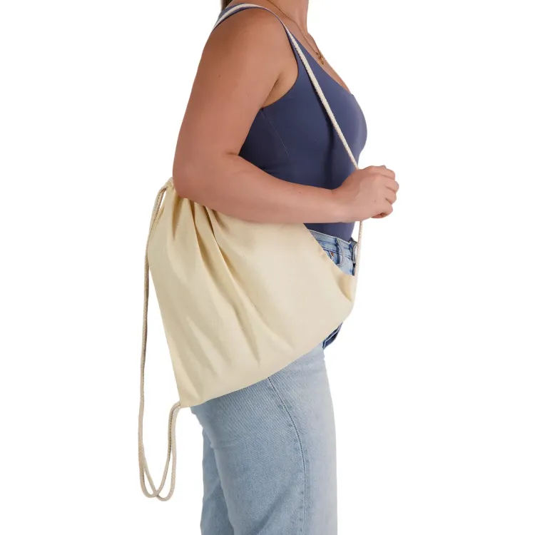 Calico Drawstring Library Backpack - Lifestyle 2