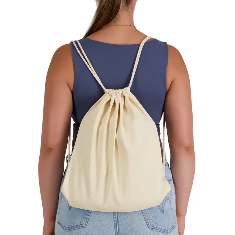 Calico Drawstring Library Backpack - Lifestyle 3