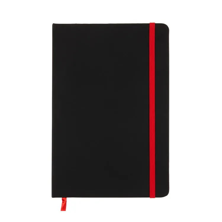 Venture A5 Notebook - Black/Red