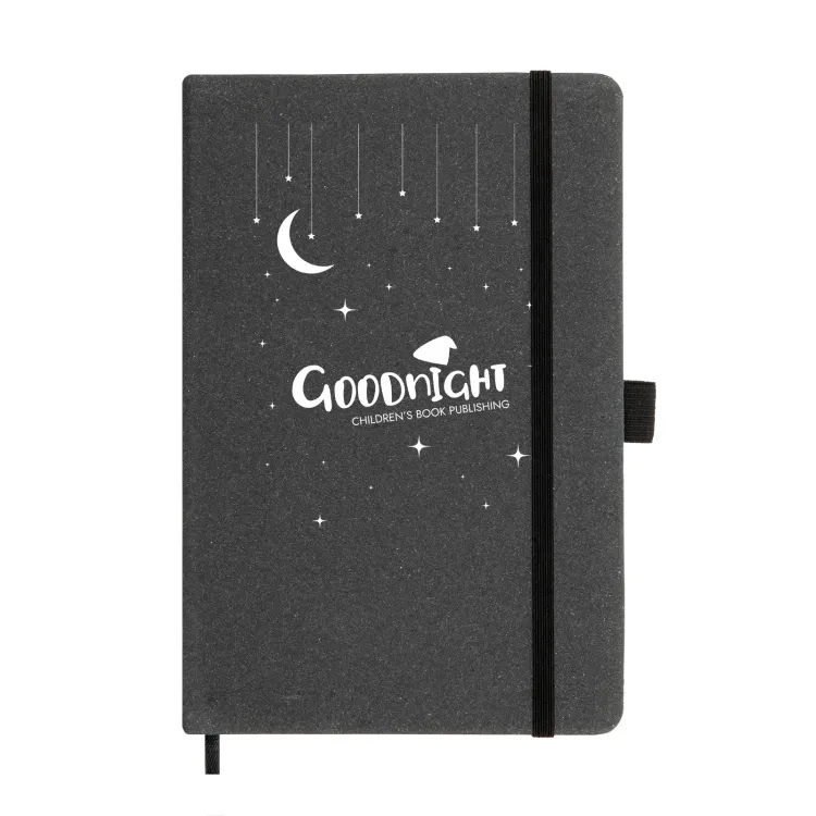 Astro Hard Cover Recycled Leather Notebook  - Screen Print