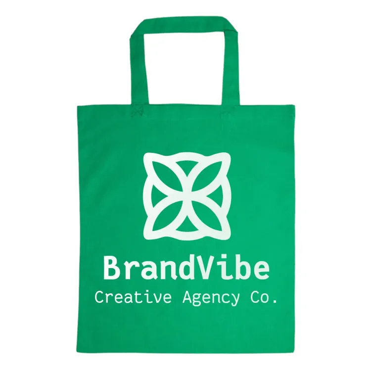 Coloured Cotton Short Handle Tote Bag - Screen Print