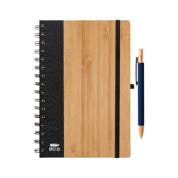 Pacifica Notebook & Serenity Pen Set - Navy Blue