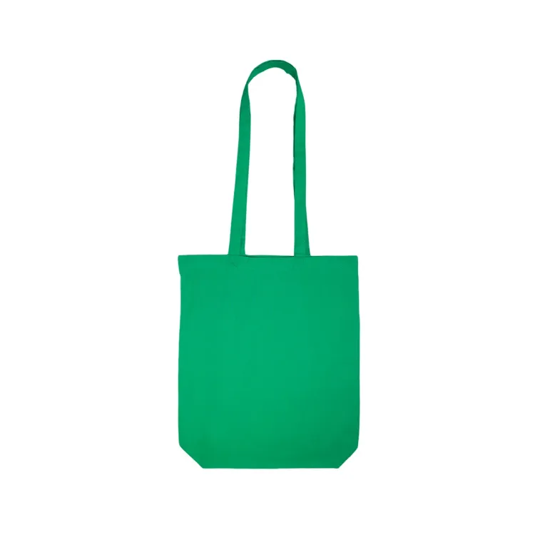 Coloured Cotton Long Handle Bag - Green