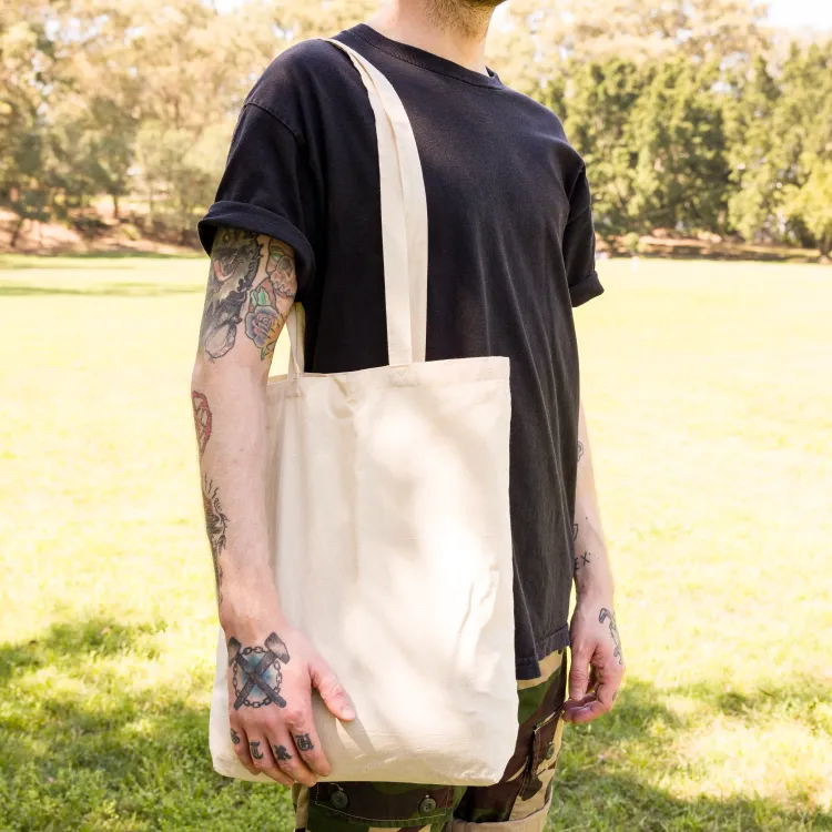 Calico Long Handle Bag - Lifestyle 2