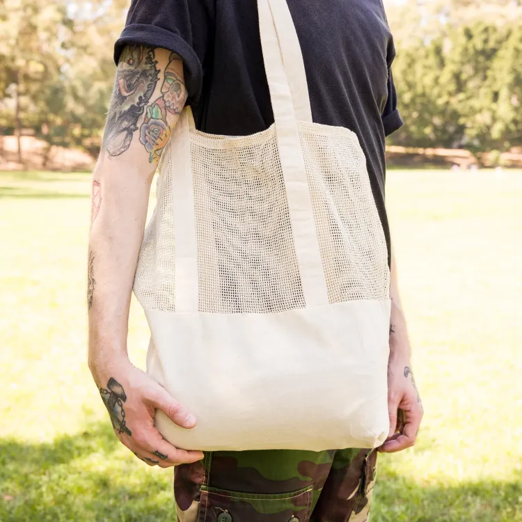 Scoot Calico / Mesh Tote Bag - Lifestyle 1