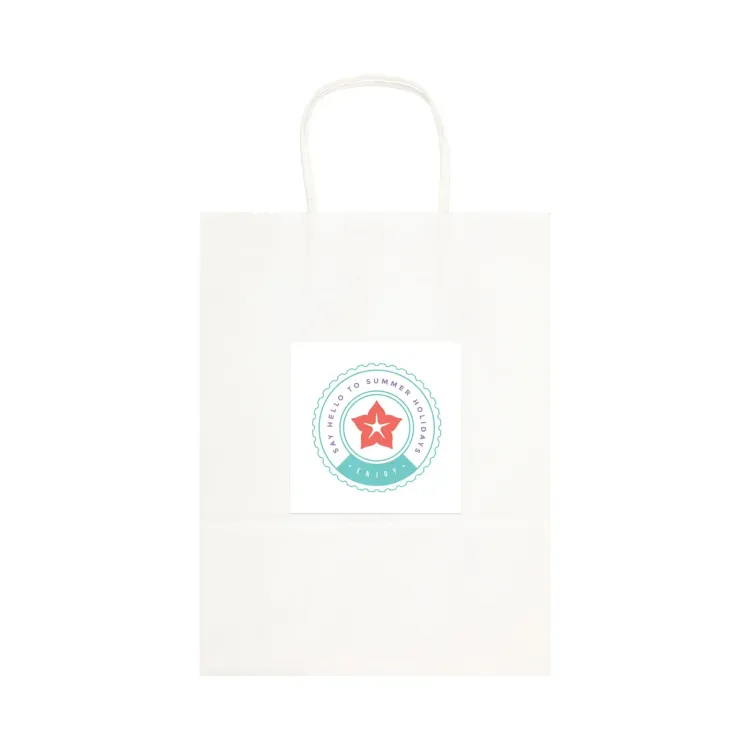 Express Paper Bag Large - Digital Label on White
