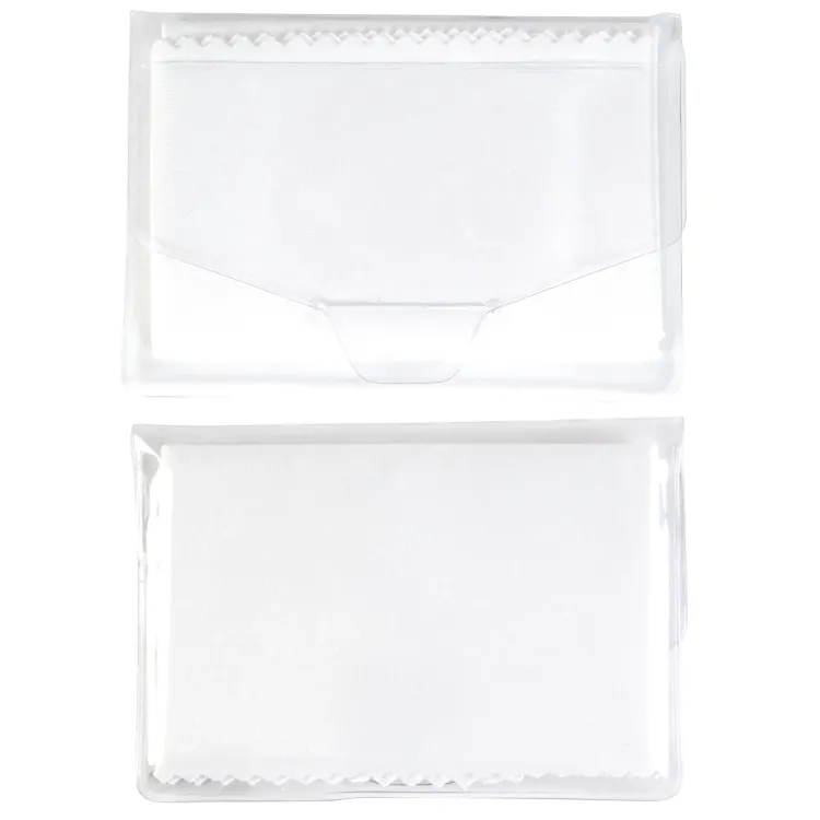 White Microfibre Lens Cloth - Clear/White