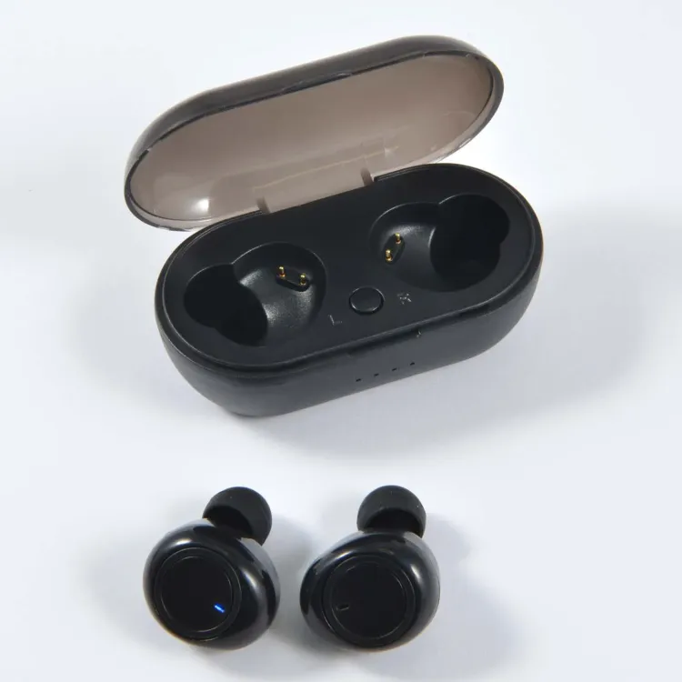 Tempest TWS Earbuds - Black open buds out