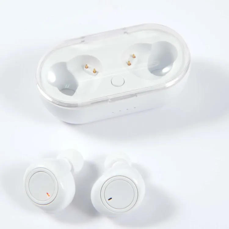 Tempest TWS Earbuds - White closed buds out