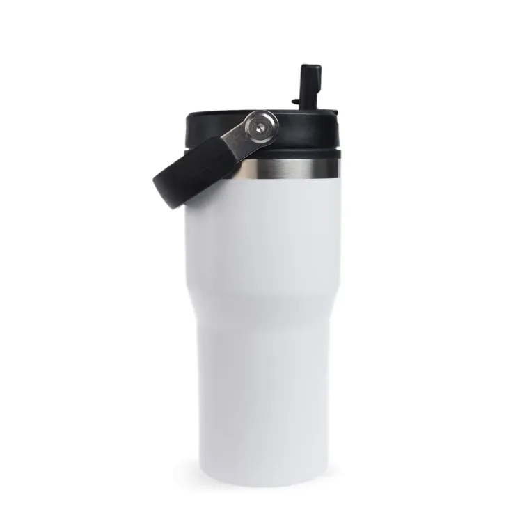 Faith Steel Tumbler - Handle down White