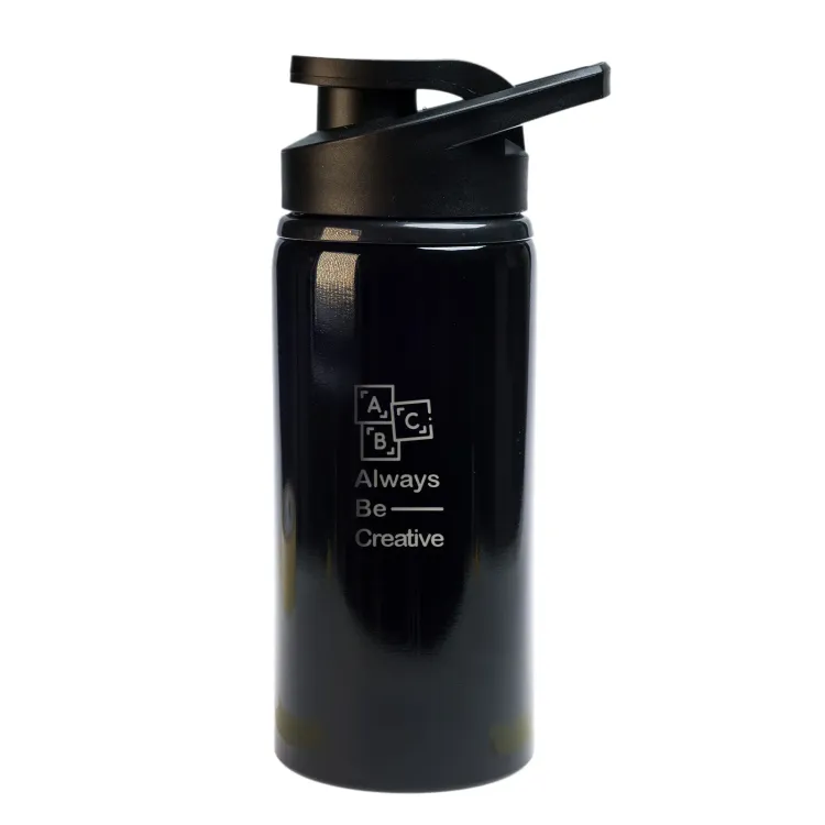 Amore 500ml Junior Bottle - Free Flow Lid - Black Laser Engrave