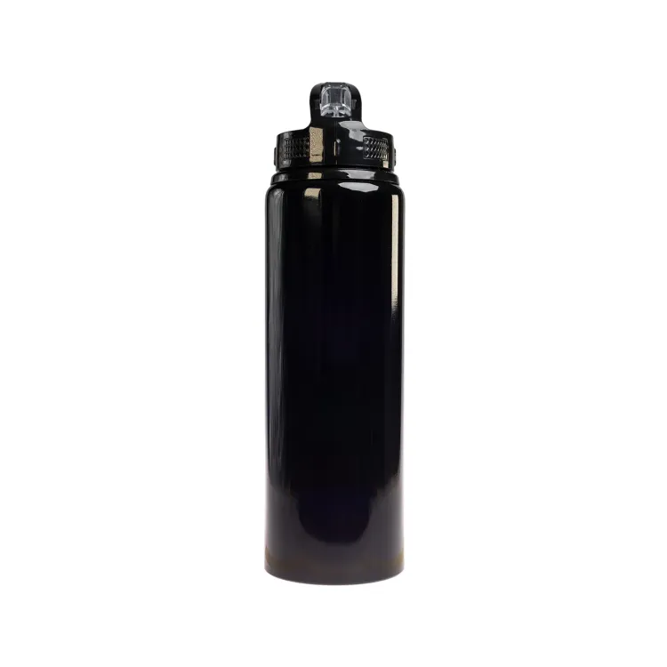 Amore 750ml Bottle - Flip Straw Lid - Black 3