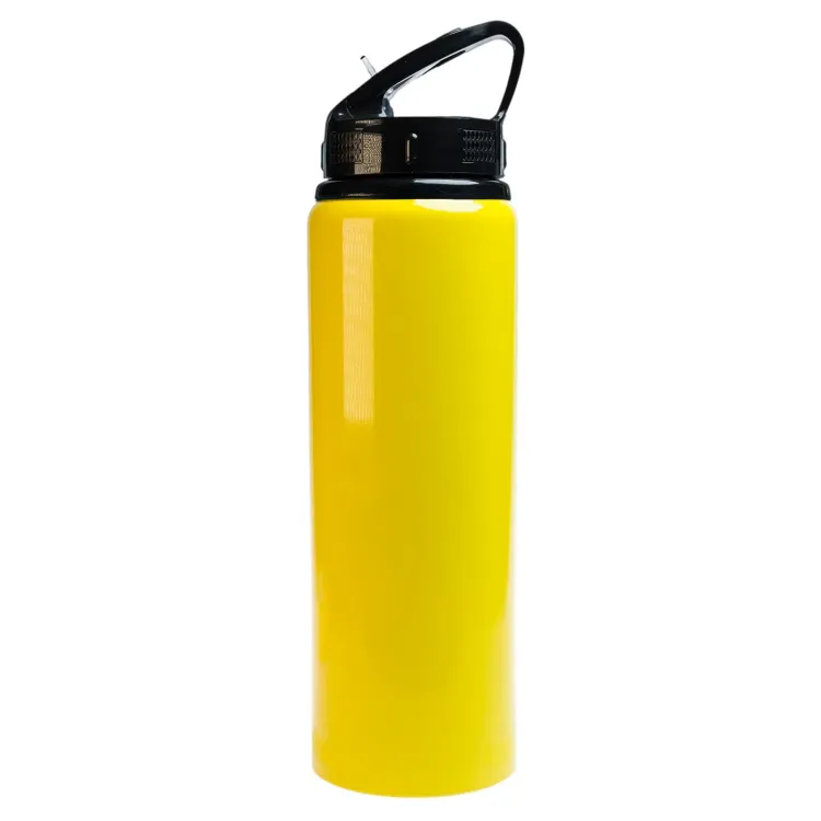 Amore 750ml Bottle - Flip Straw Lid - Yellow