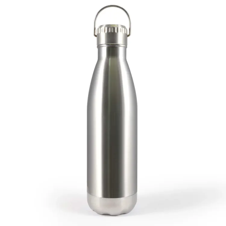 Soda Vacuum Bottle with Hanger Lid - Silver