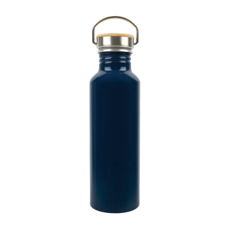 Chat Recycled Aluminium Bottle - Navy Blue