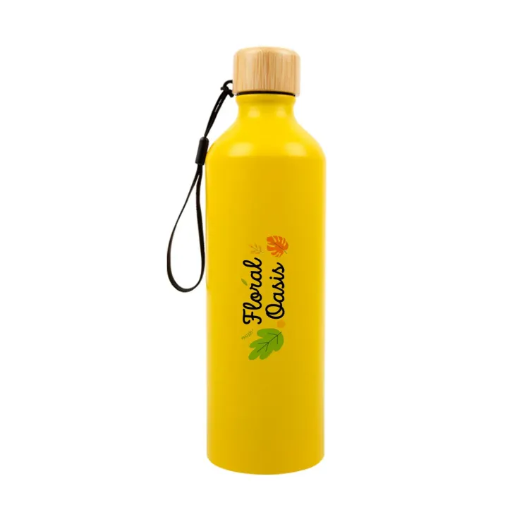 Gelato Aluminium Bottle with Bamboo Lid - Digital Print