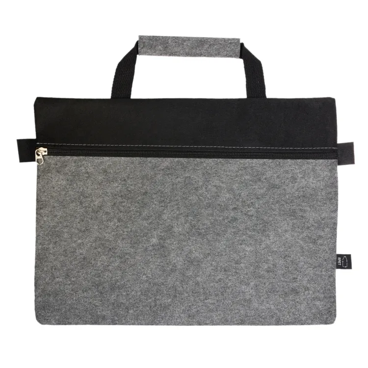 Montana RPET Felt Satchel - Grey/Black