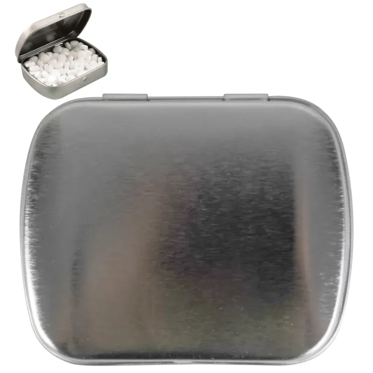 Sugar Free Breath Mints in Silver Tin - Silver