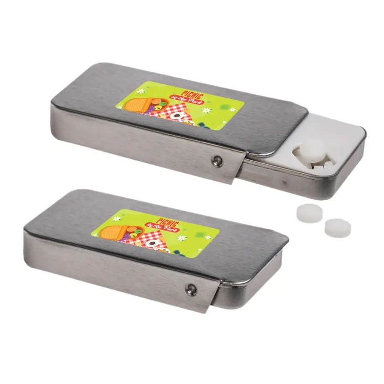 Sugar Free Breath Mints in Slider Tin - Label