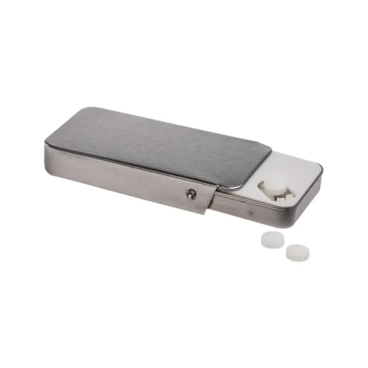 Sugar Free Breath Mints in Slider Tin - MInts Open