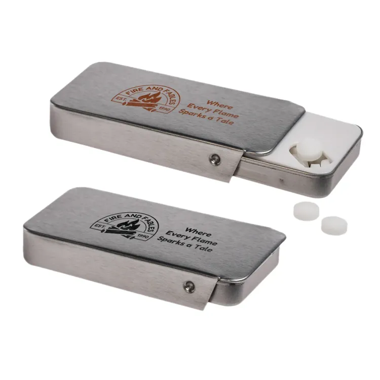 Sugar Free Breath Mints in Slider Tin - Pad Print