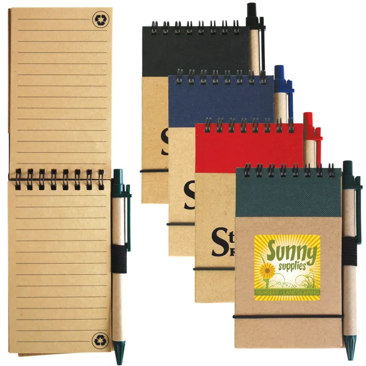 Tradie Cardboard Notebook with Pen  - Tradie Cardboard Notebook with Pen 
