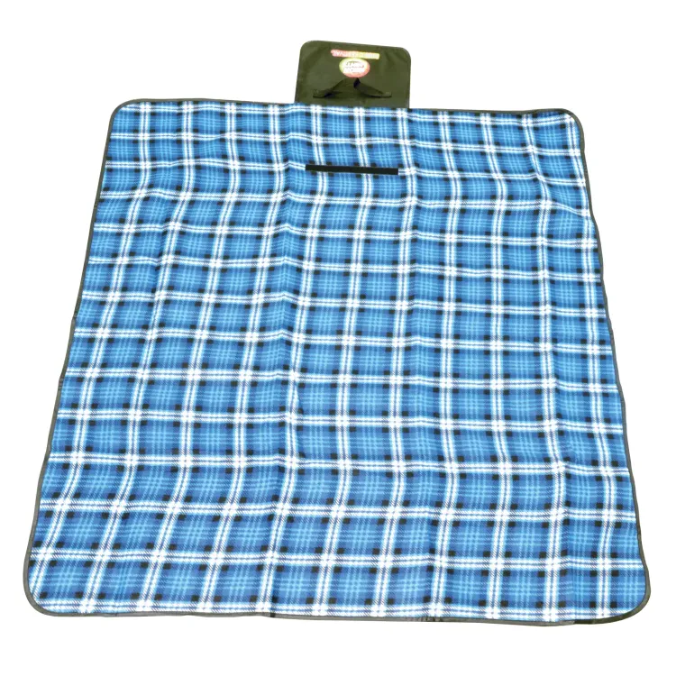 Leisure Picnic Blanket - Blue/White Open