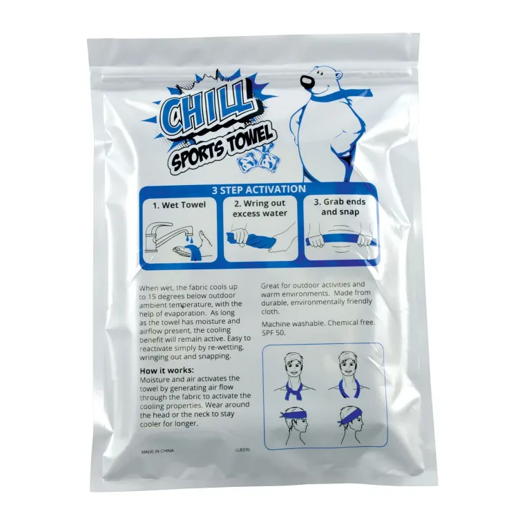 Chill Cooling Towel in Pouch - Back