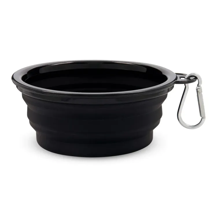 The Happy Pup Pack - Black Travel Bowl