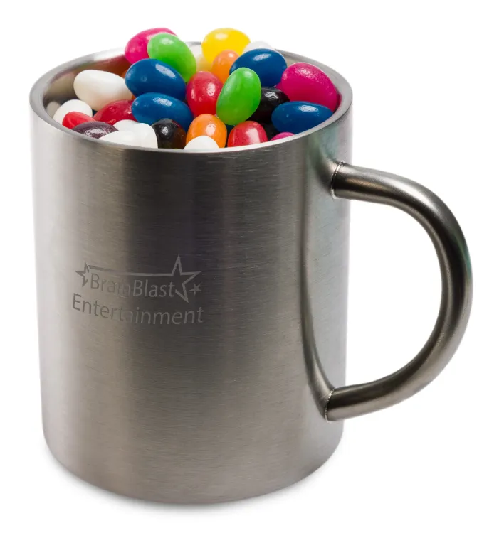 Assorted Colour Mini Jelly Beans in Java Mug  - Laser Engrave