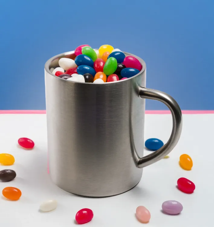 Assorted Colour Mini Jelly Beans in Java Mug  - Lifestyle