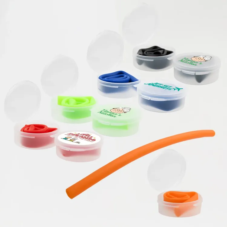 Silicone Straw in Case - All Colours