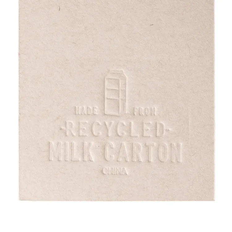 Circle Milk Carton Bookmark - Embossed Message on Back